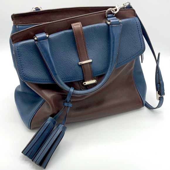 Coach Handbags - Coach Legacy Purse Handbag Navy & Brown